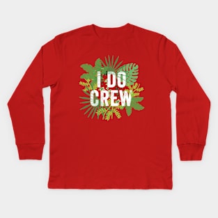 "I Do Crew" Fun Matching Bridesmaids Bride Cute Bridal Party Kids Long Sleeve T-Shirt